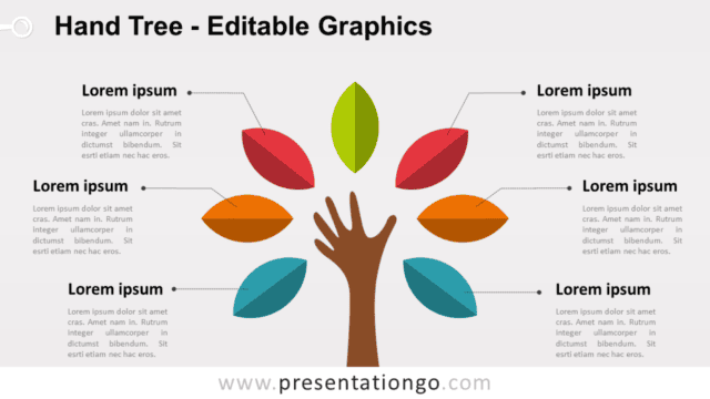 Free Hand Tree PowerPoint Diagram - Widescreen size (16:9)