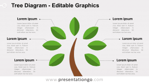 Free Simple Tree PowerPoint Diagram - Widescreen size (16:9)