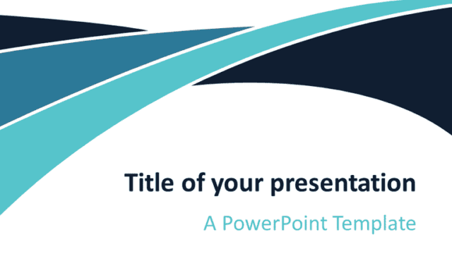 Free Blue Wave PowerPoint Template - Widescreen