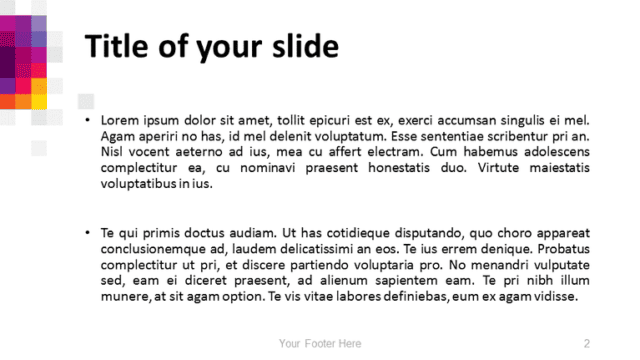 Modern Pixels PowerPoint Template - Widescreen - Slide 2
