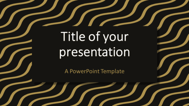 Brown Gold Wavy Pattern Abstract PowerPoint Template Brown Gold Wavy Pattern Abstract PowerPoint Template