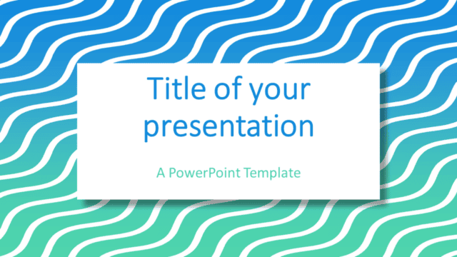 Blue Green Gradient Wavy Pattern Abstract PowerPoint Template Blue Green Gradient Wavy Pattern Abstract PowerPoint Template