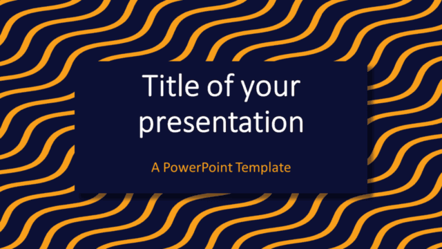 Yellow Blue Wavy Pattern Abstract PowerPoint Template Yellow Blue Wavy Pattern Abstract PowerPoint Template
