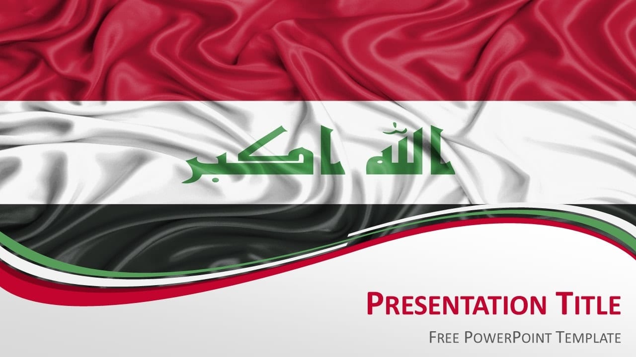 Iraq Flag PowerPoint Template