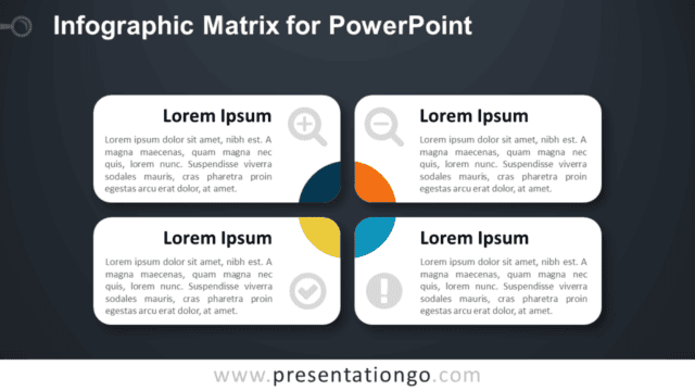 Matrix Diagram for PowerPoint - Dark Background