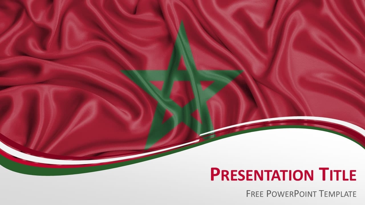 Morocco Flag PowerPoint Template