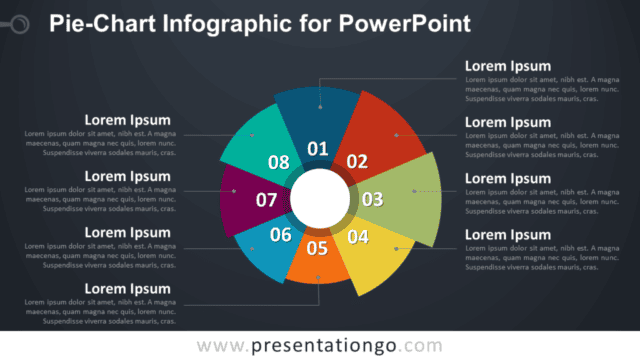 Pie-Chart Infographic PowerPoint Template - Dark Background Pie-Chart Infographic PowerPoint Template - Dark Background
