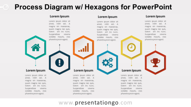 Process with Hexagons for PowerPoint Process with Hexagons for PowerPoint