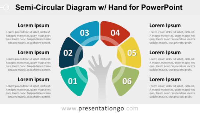 Semi-Circular Diagram with Hand - PowerPoint Template Semi-Circular Diagram with Hand - PowerPoint Template