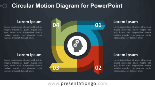 Circular Diagram for PowerPoint - Dark Background Circular Diagram for PowerPoint - Dark Background
