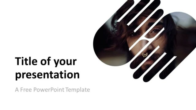Free PowerPoint Template with 2 Hands - 1 Shape
