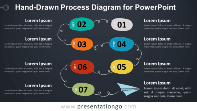 Hand-Drawn Process for PowerPoint - Dark Background