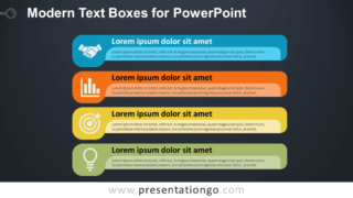 Modern Text Boxes or Banners for PowerPoint - Dark Background Modern Text Boxes or Banners for PowerPoint - Dark Background