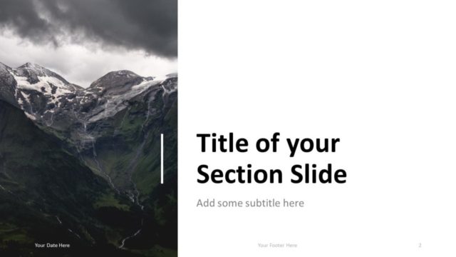Simple PowerPoint Template with Full Picture Background - Section Slide Simple PowerPoint Template with Full Picture Background - Section Slide