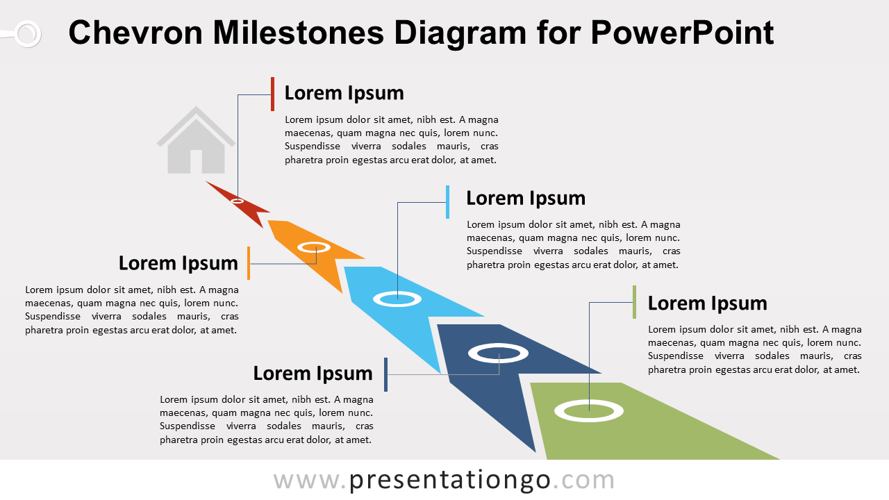 Free Chevron Milestones PowerPoint Diagram