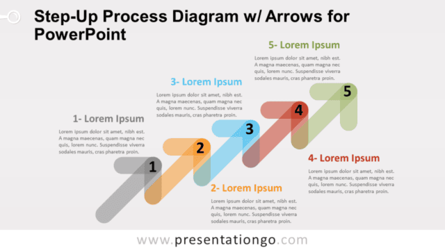 Free Step-Up Process Diagram for PowerPoint