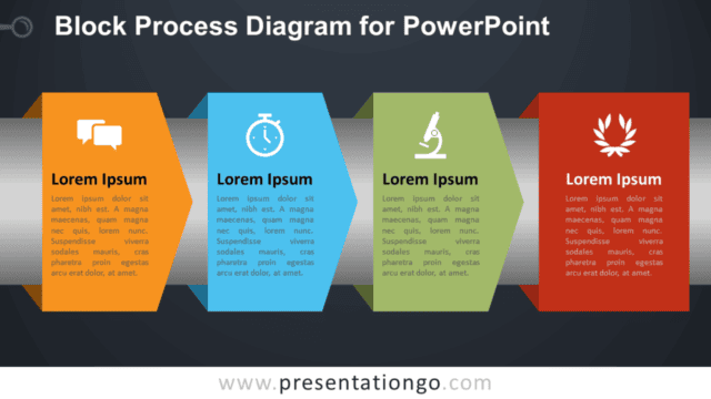 Block Process for PowerPoint - Dark Background