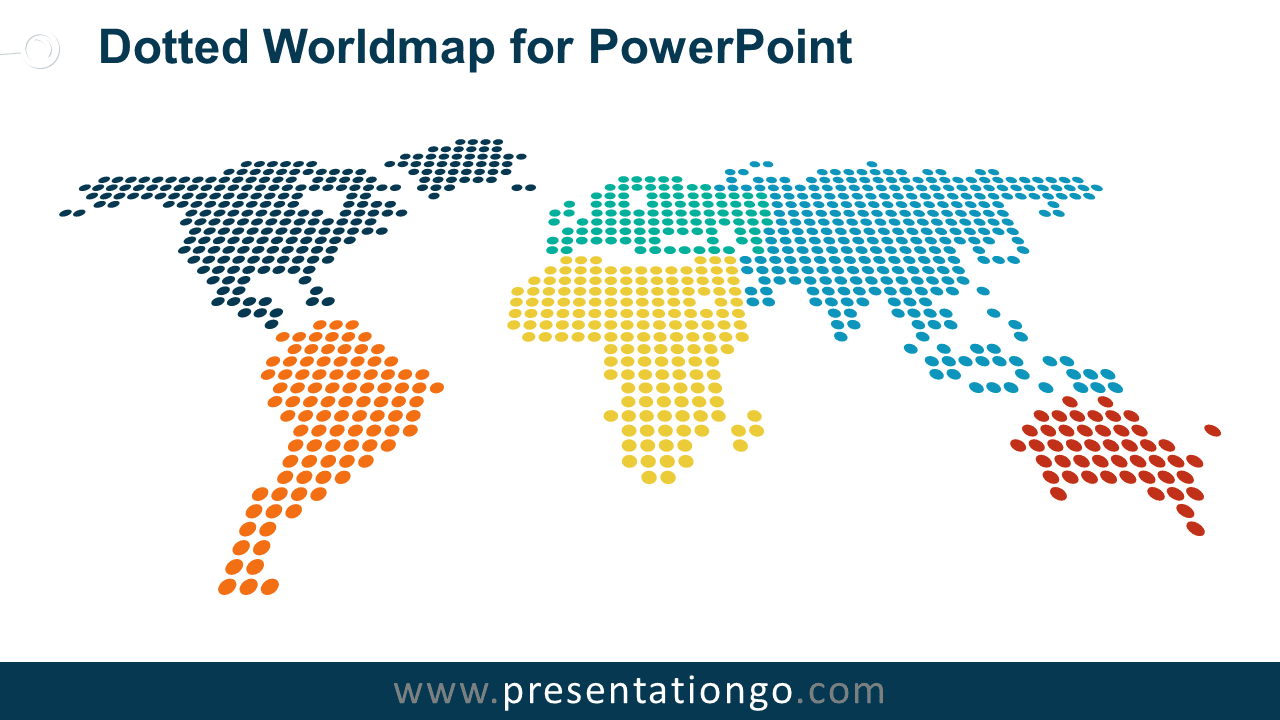 Free Dotted World Map PowerPoint