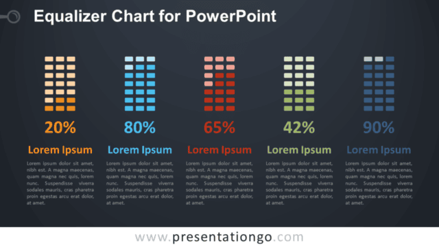Free Equalizer Chart Diagram for PowerPoint - Dark Background