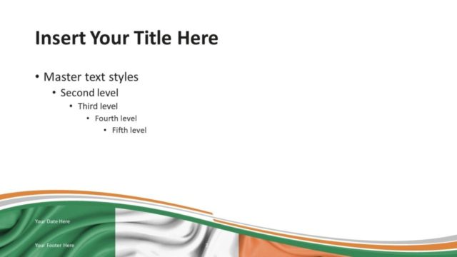 Ireland Flag - PowerPoint Template - Content Slide