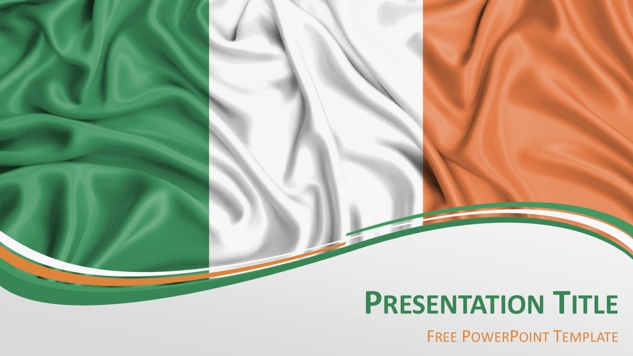 Ireland Flag - Free PowerPoint Template