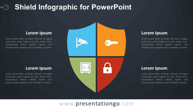 Matrix Shield Infographic for PowerPoint - Dark Background Free Matrix Shield Infographic for PowerPoint - Dark Background