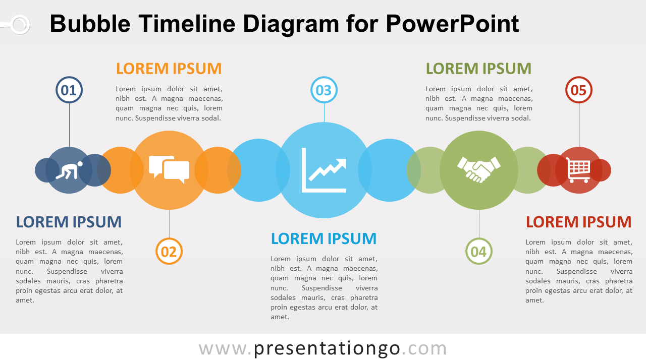 Free Bubble Timeline PowerPoint Diagram