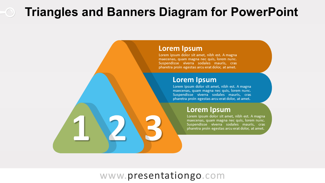 Free Layered Triangles and Banners for PowerPoint