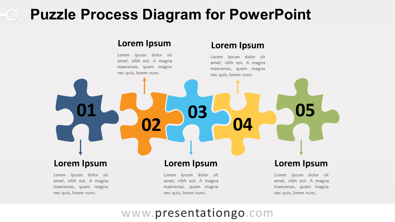 Free Puzzle Process PowerPoint Diagram