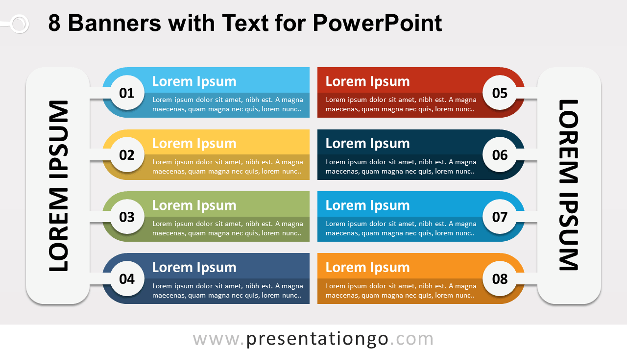 Free 8 Banners with Text for PowerPoint