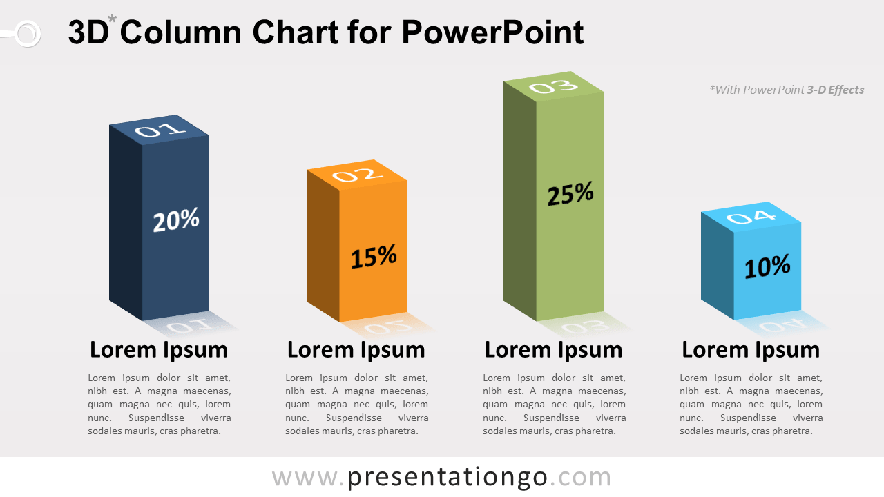 Free 3D Column PowerPoint Chart