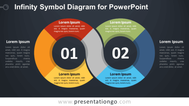 Infinity Symbol PowerPoint Diagram - Dark Background Free Infinity Symbol PowerPoint Diagram - Dark Background