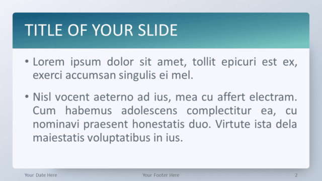 Aqua Splash Gradient PowerPoint Template - Title and Content Free Aqua Splash Gradient PowerPoint Template - Title and Content