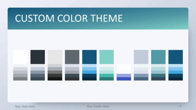 Aqua Splash Gradient PowerPoint Template - Custom Color Theme