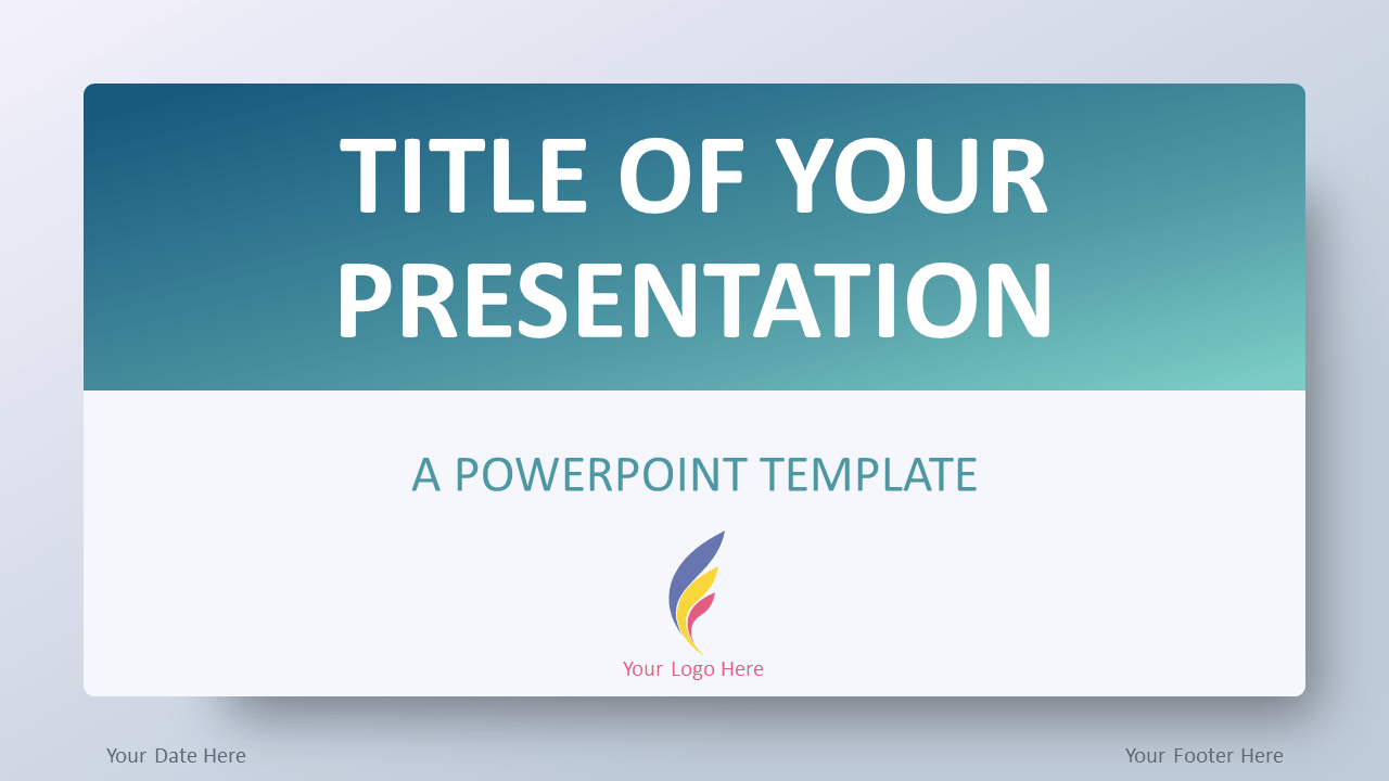 Free Aqua Splash Gradient PowerPoint Template