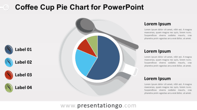 Coffee Pie Chart for PowerPoint Free Coffee Pie Chart for PowerPoint