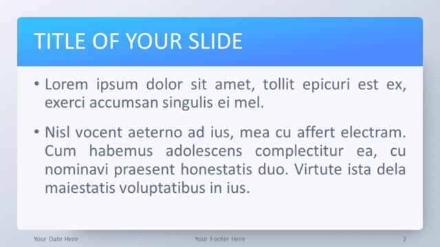 Gradient Blue Template for PowerPoint - Title and Content Gradient Blue Template for PowerPoint - Title and Content