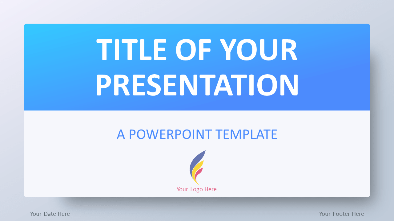 Free Gradient Blue Template for PowerPoint