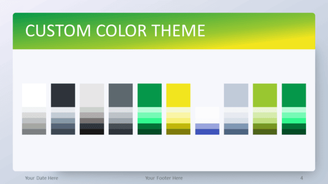 Green Gradient PowerPoint Template - Custom Color Theme Free Green Gradient PowerPoint Template - Custom Color Theme