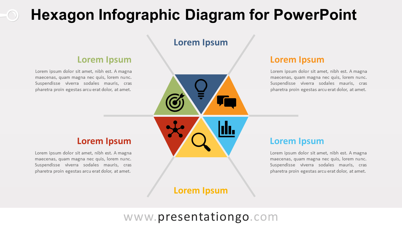 Free Hexagon Infographic PowerPoint Diagram