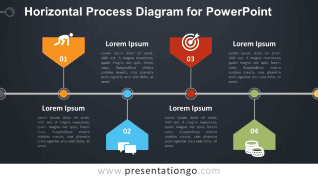 Horizontal Process PowerPoint Diagram (Template) Free Horizontal Process PowerPoint Diagram (Template)