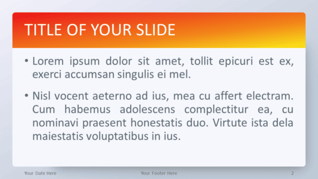Orange Gradient PowerPoint Template - Title and Content Free Orange Gradient PowerPoint Template - Title and Content
