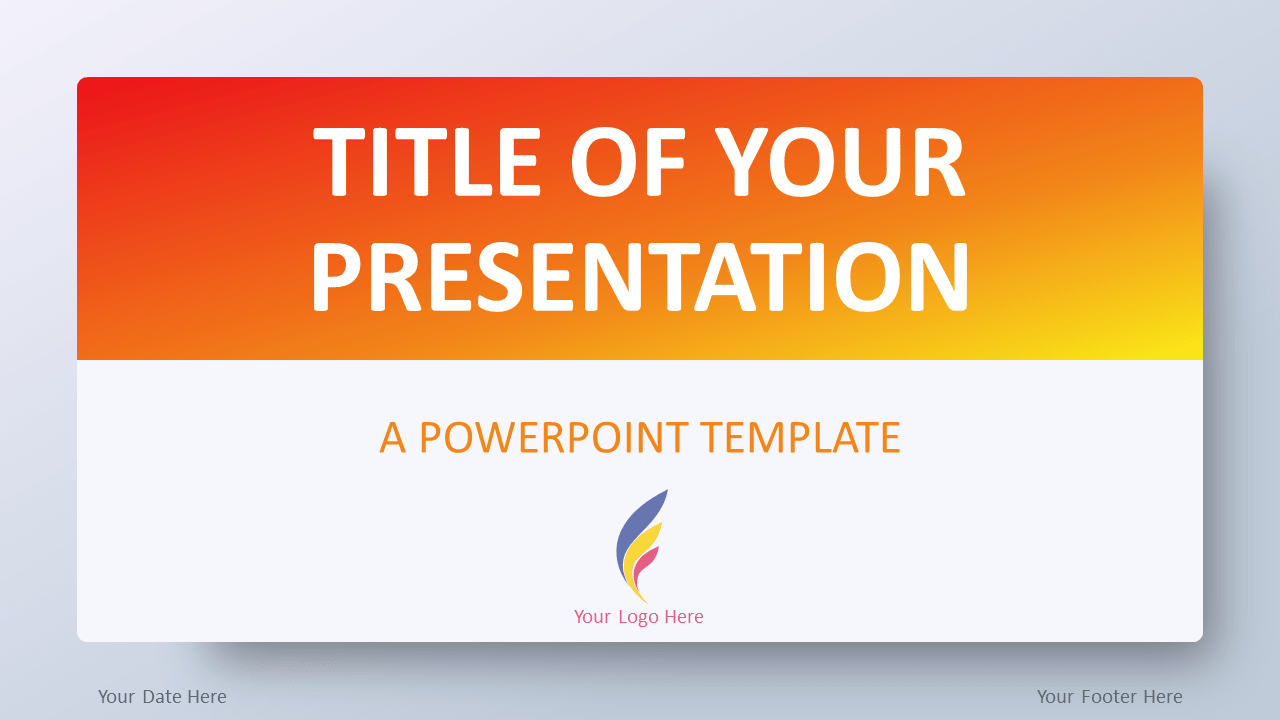 Free Orange Gradient PowerPoint Template