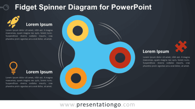 Free Fidget Spinner for PowerPoint - Dark Background