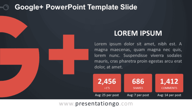 Google Plus PowerPoint Slide - Dark Background