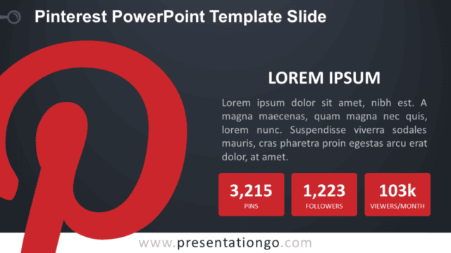 Pinterest PowerPoint Slide - Dark Background