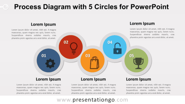 Process with 5 Circles for PowerPoint Free Process with 5 Circles for PowerPoint