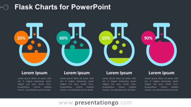 Flask Charts PowerPoint Graphs - Dark Background