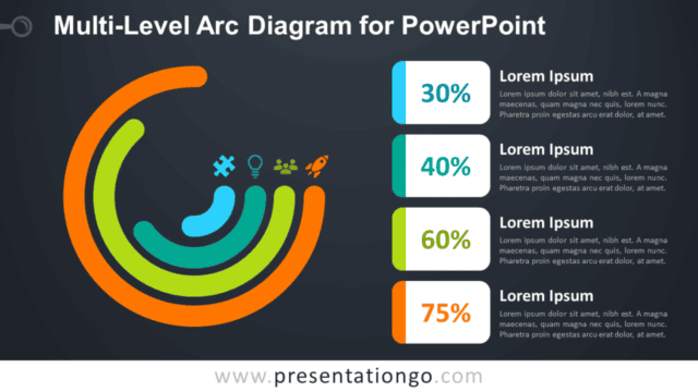 Multi-Level Arc for PowerPoint - Dark Background Free Multi-Level Arc for PowerPoint - Dark Background