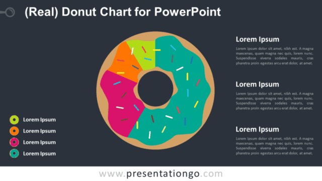 Donut Chart for PowerPoint - Dark Background Free Donut Chart for PowerPoint - Dark Background